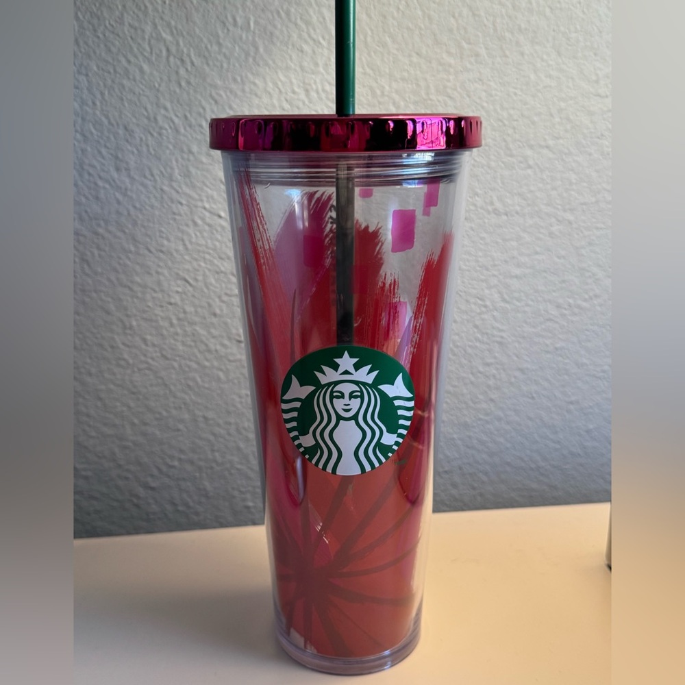 Starbucks Retired Pink and Red Tumbler 24oz